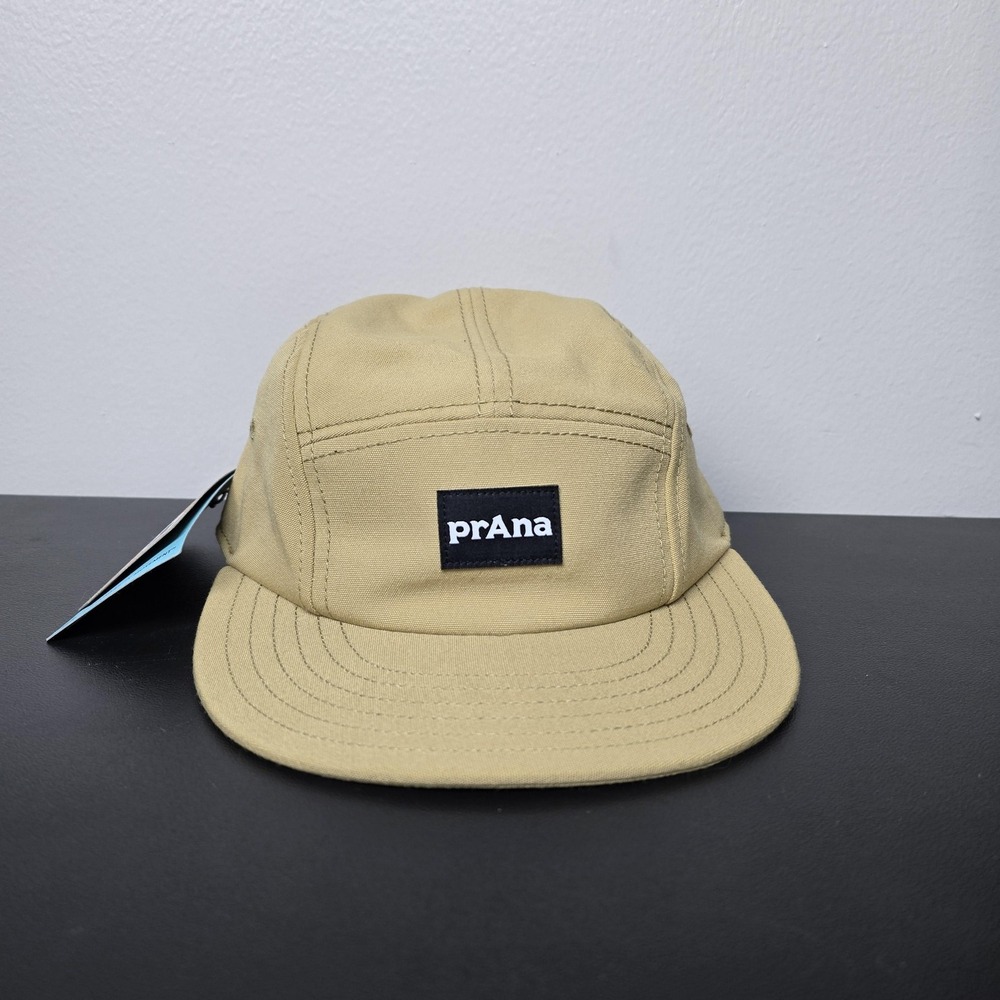 PrAna Hat Cap Strap Back Mens One Size Tan Foothills Flat Brim UPF 50+ Unisex